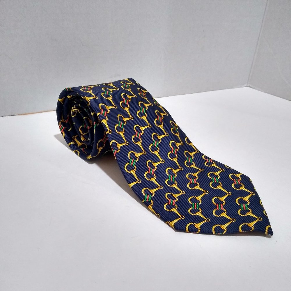 Bullock & Jones Blue & Gold Men's Tie